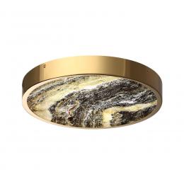 Odeon light 5079/30L L-VISION ODL24 зол/серо-бежевый/металл/натур.камень/акрил Настен.-потолочн. cветил. с переключ.цветов.темпер. LED 30W 3000К/4000K/6000K BERGI  - 4 купить